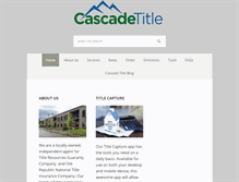 Tablet Screenshot of cascadetitleco.com